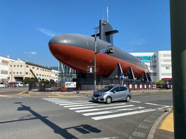 てつのくじら館の本物の潜水艦「あきしお」