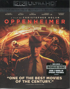 OPPENHEIMER 4K UHD Blu-rayジャケット